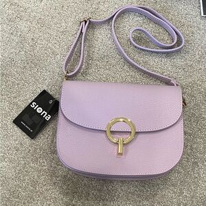 Lavender Leather Crossbody Bag